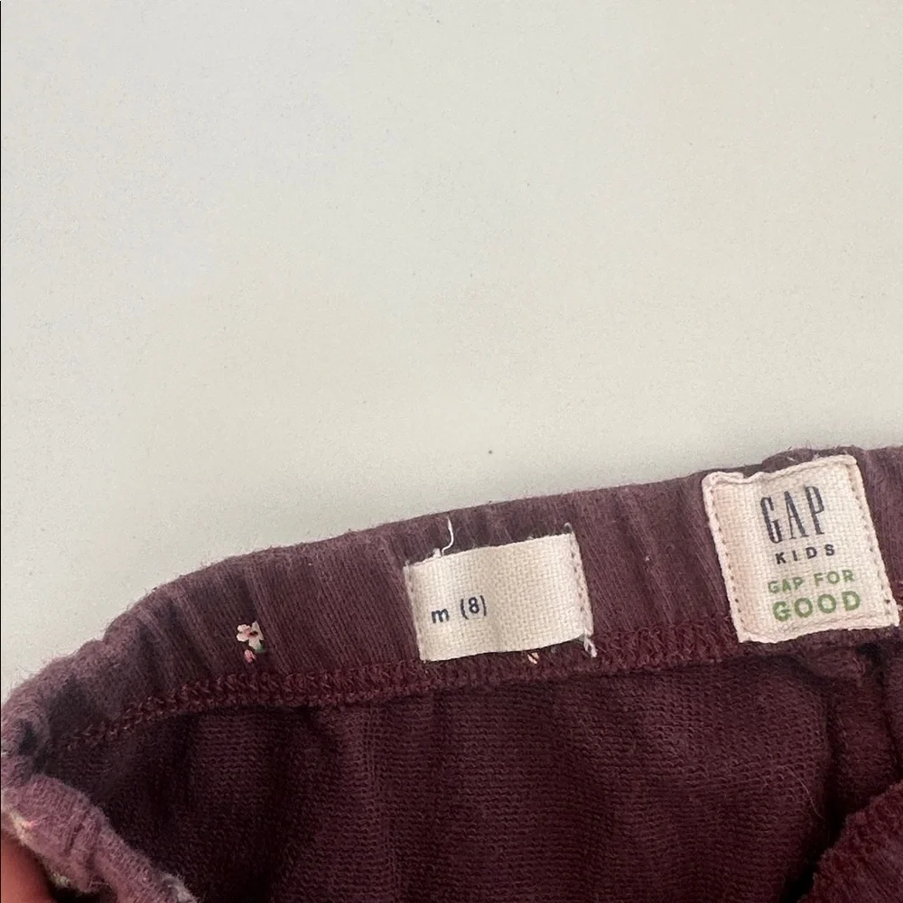 GAP Kids Burgundy Floral Leggings 8 girls